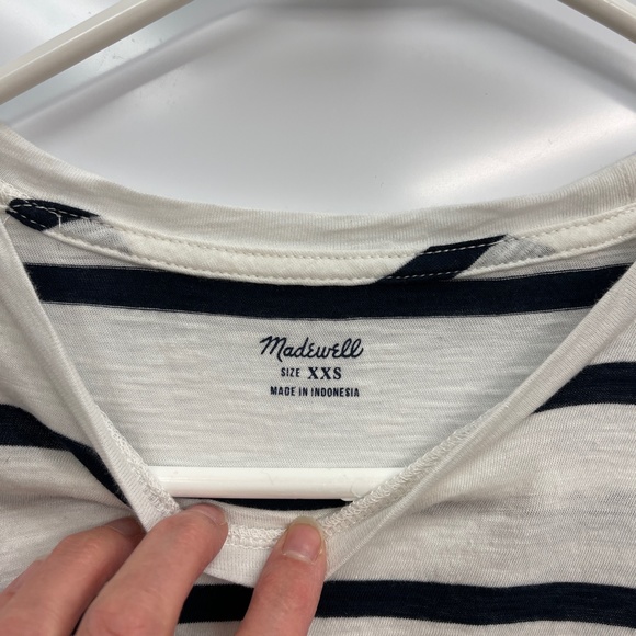 Madewell Whisper Striped Crew Neck‎ Tee Size XXS - Picture 4 of 8